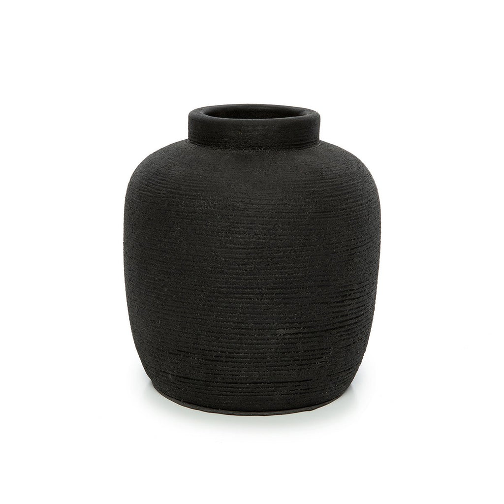 Vase en terre cuite Peaky – Noir – M | Bazar Bizar