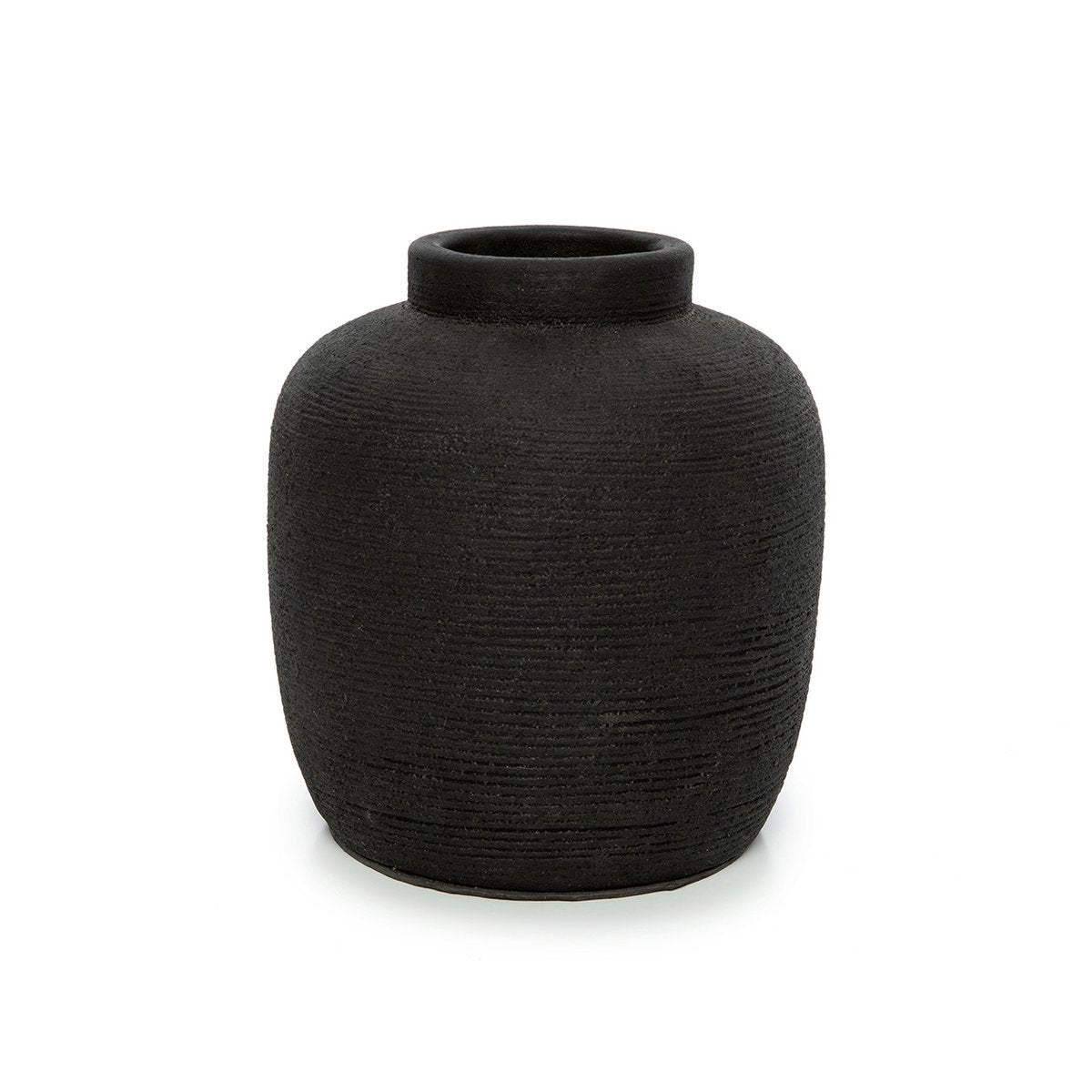 Vase en terre cuite Peaky – Noir – M | Bazar Bizar