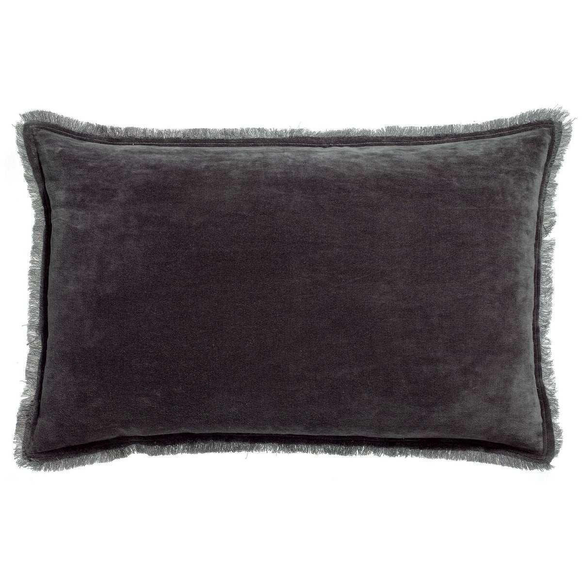 Coussin Fara Ombre en velours de coton 40 × 65 cm