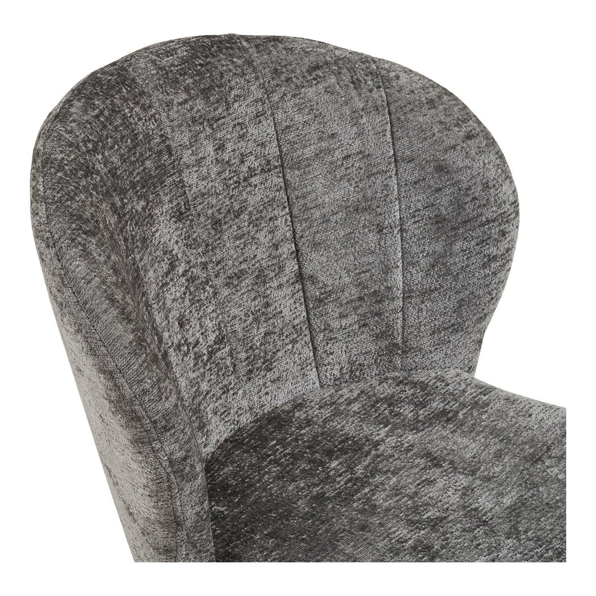 Chaise de salle à manger Roanne, gris, pieds noirs, HN1319 - Lot de 2
