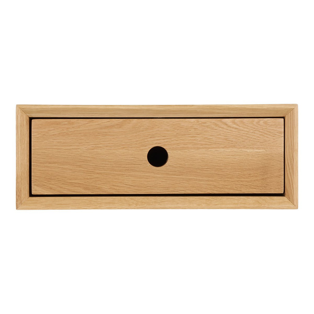 Commode murale Luzern en chêne laqué – 1 tiroir – 40 × 25 × 15 cm