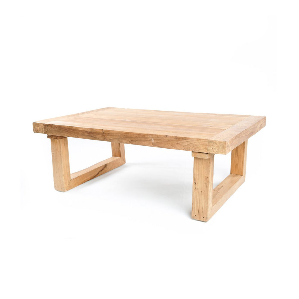 Table basse en teck récupéré – Naturel – 110×70cm | Bazar Bizar