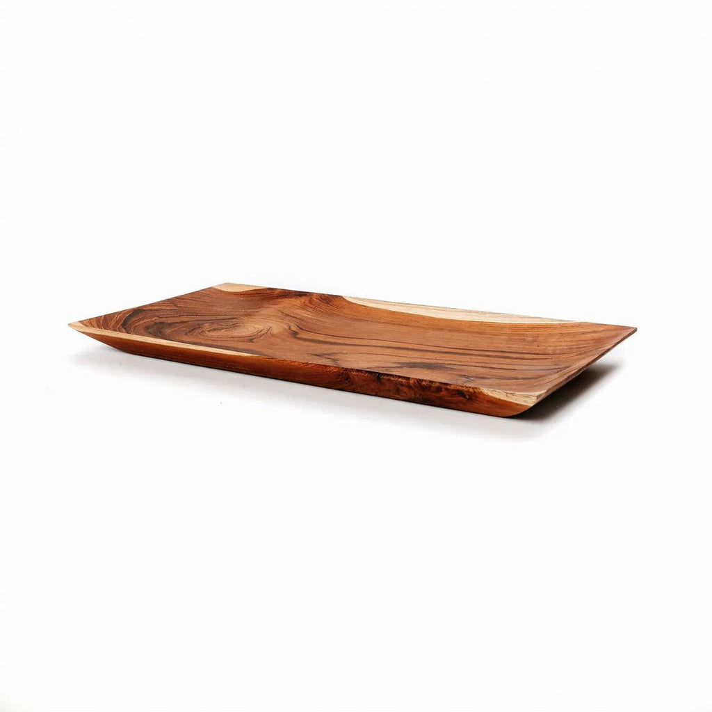 Assiette de présentation en teck 35 cm