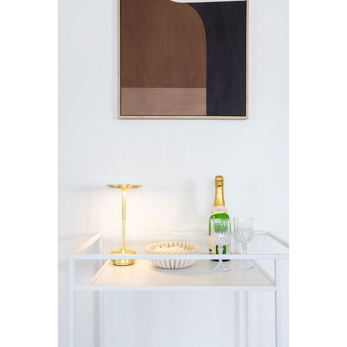 Lampe de Table LED Lyneham - Laiton, 13x13x28,5 cm