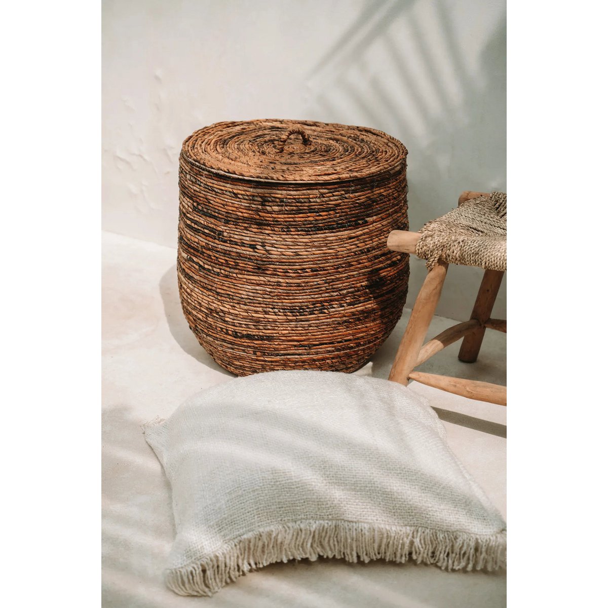 Housse de coussin en coton Oh My Gee – Crème – 60×60cm | Bazar Bizar