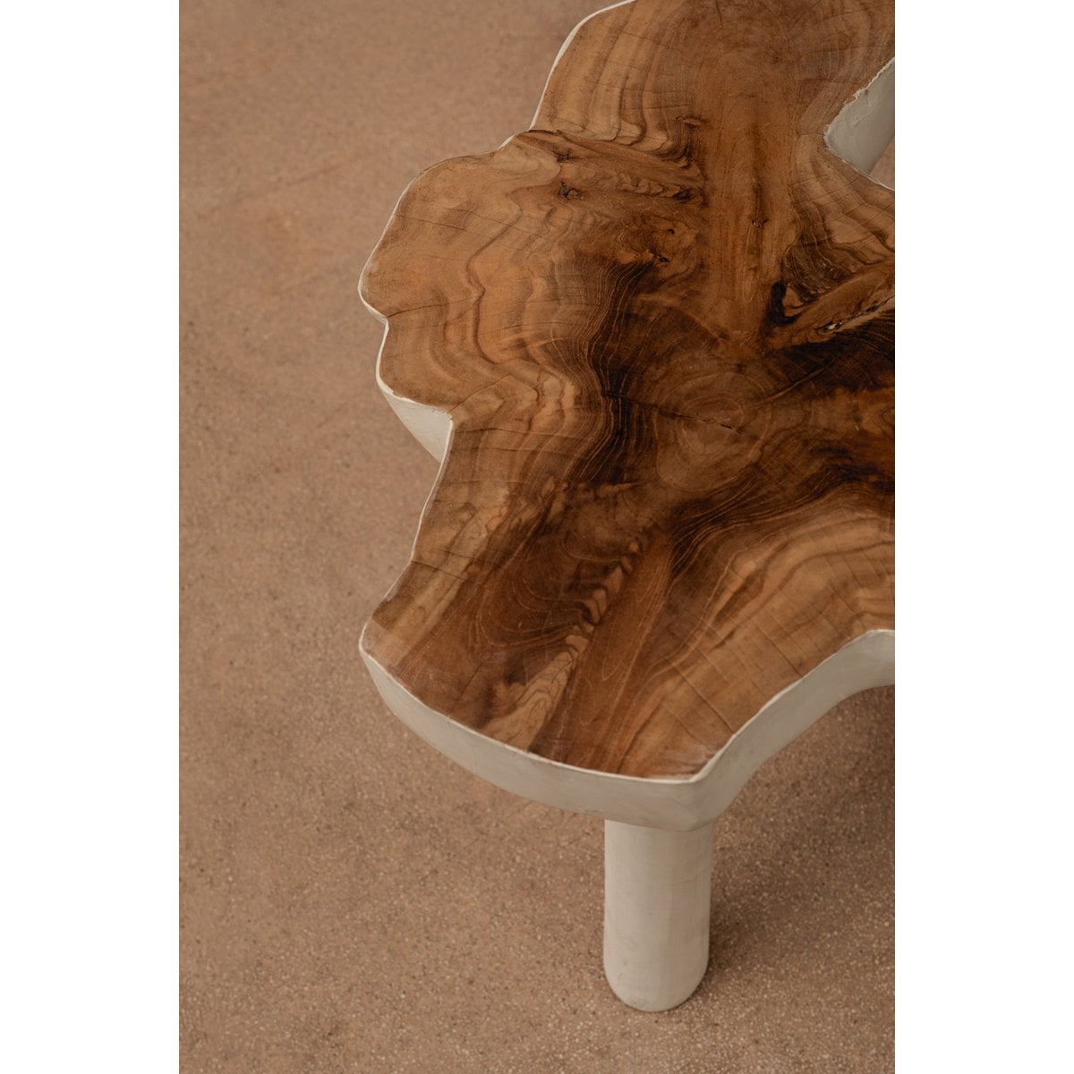 La table d'appoint organique - Blanc naturel