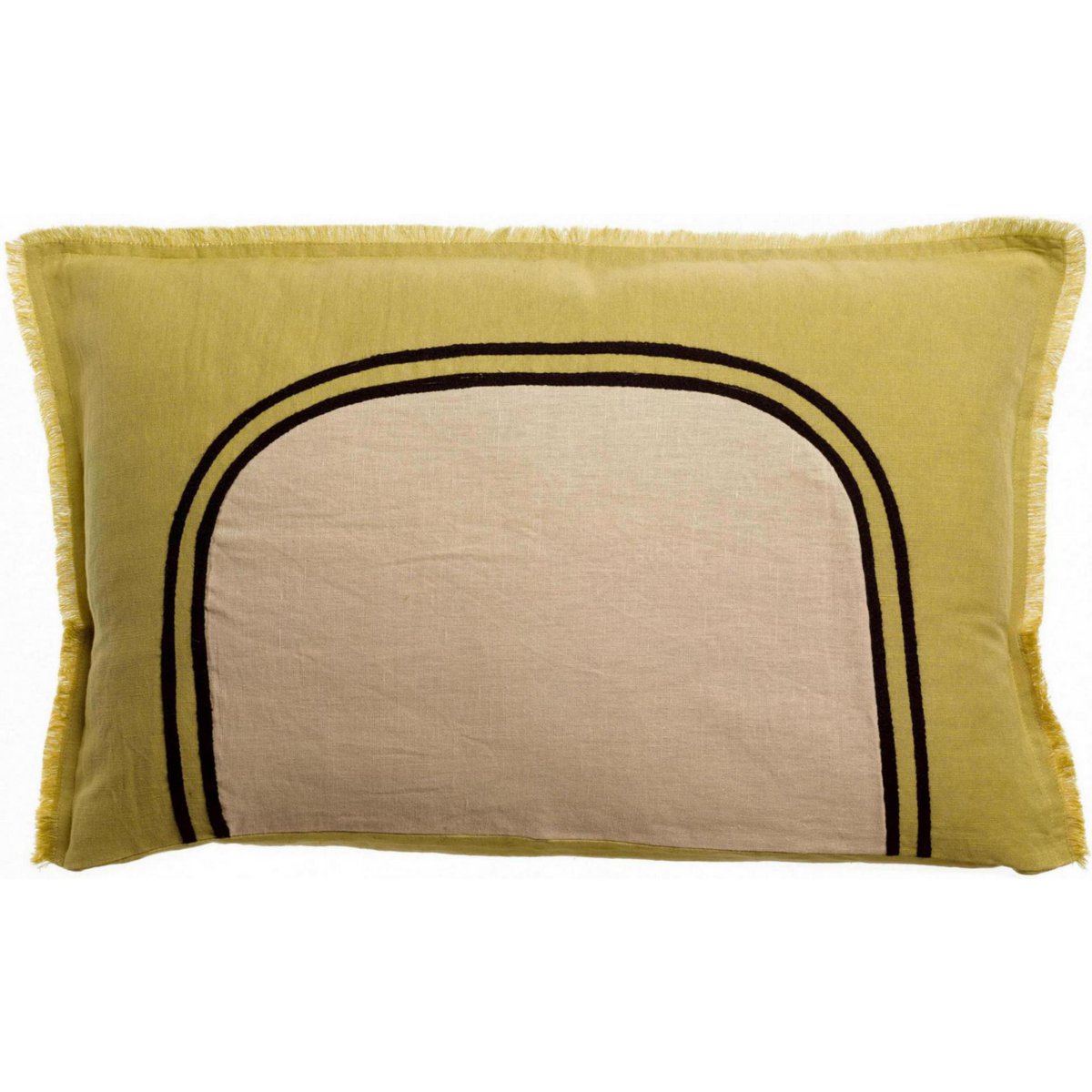 Coussin Bicolore Laly Gold – 40 x 65 cm