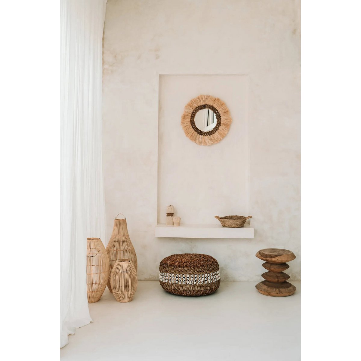 Suspension en rotin Zuri – Naturel – S | Bazar Bizar