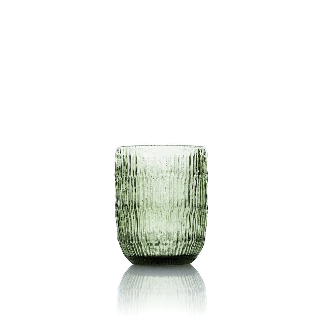 Verre à eau en verre recyclé Moss Ripple – Vert | Bazar Bizar