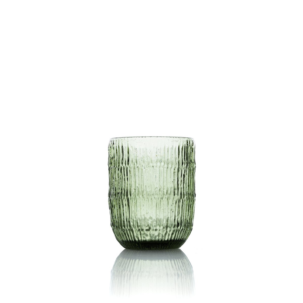 Verre à eau en verre recyclé Moss Ripple – Vert | Bazar Bizar