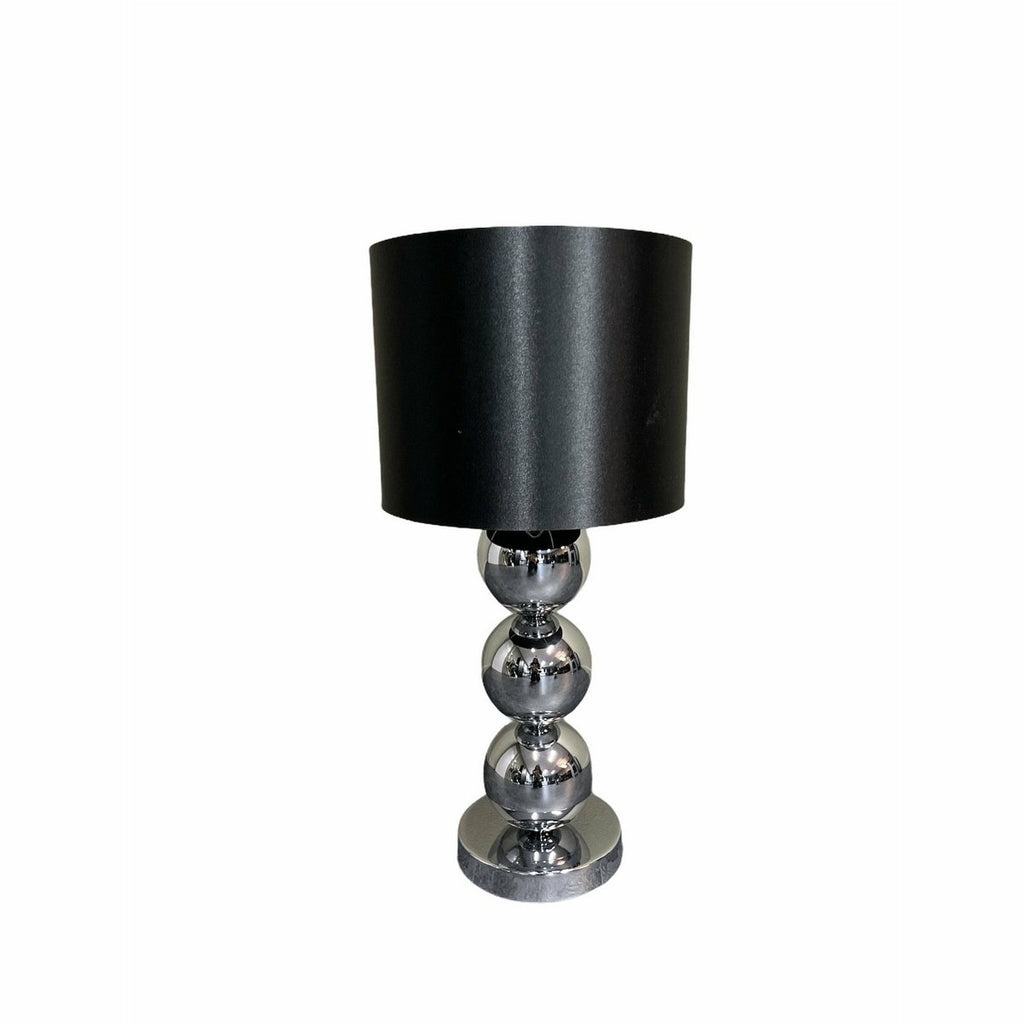 Lampe à poser Mini Globe chromée avec abat-jour noir – 53 cm