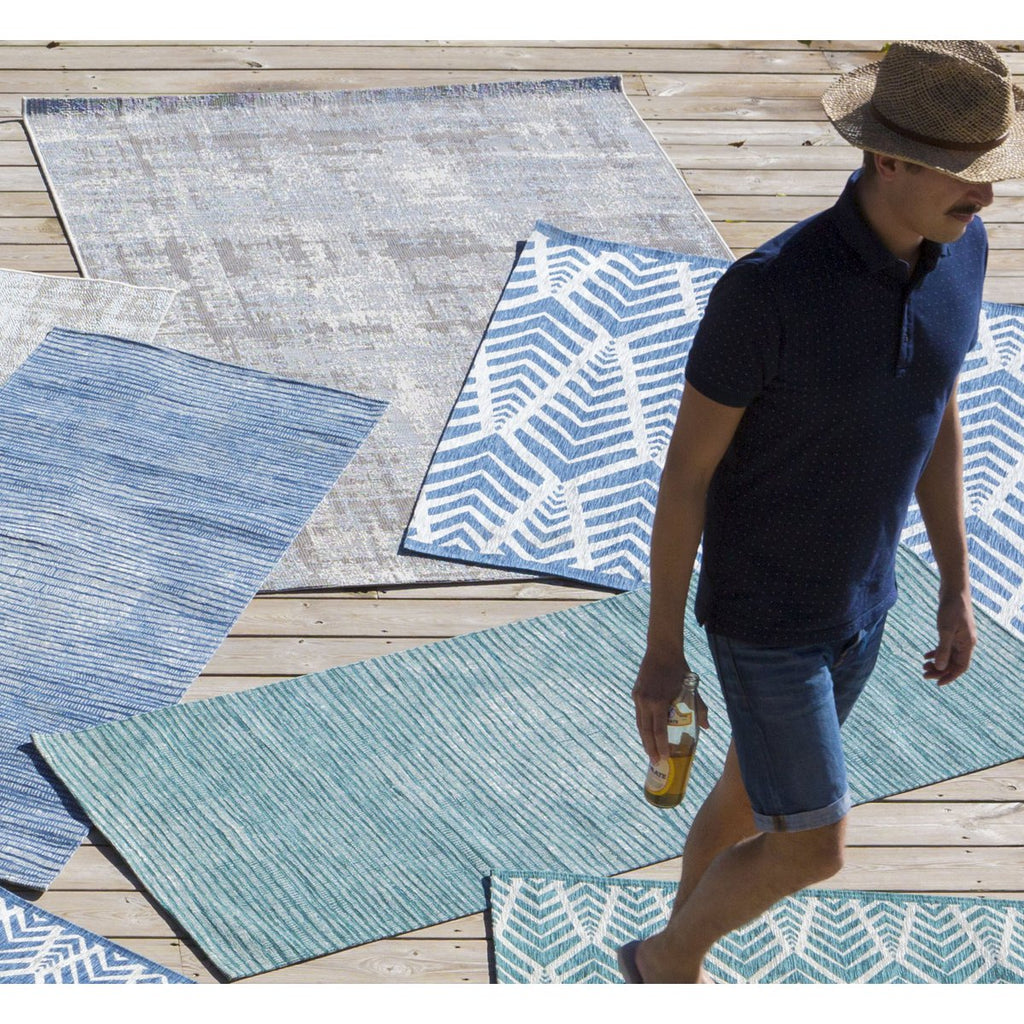 Tapis intérieur extérieur Catania 2 Gris 60 × 110 cm