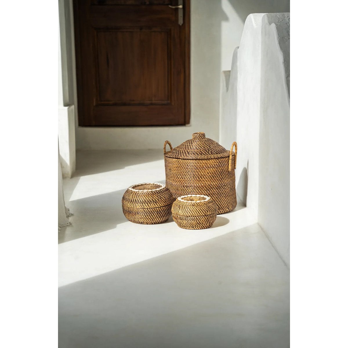 Le panier à poignées coloniales - Brun naturel