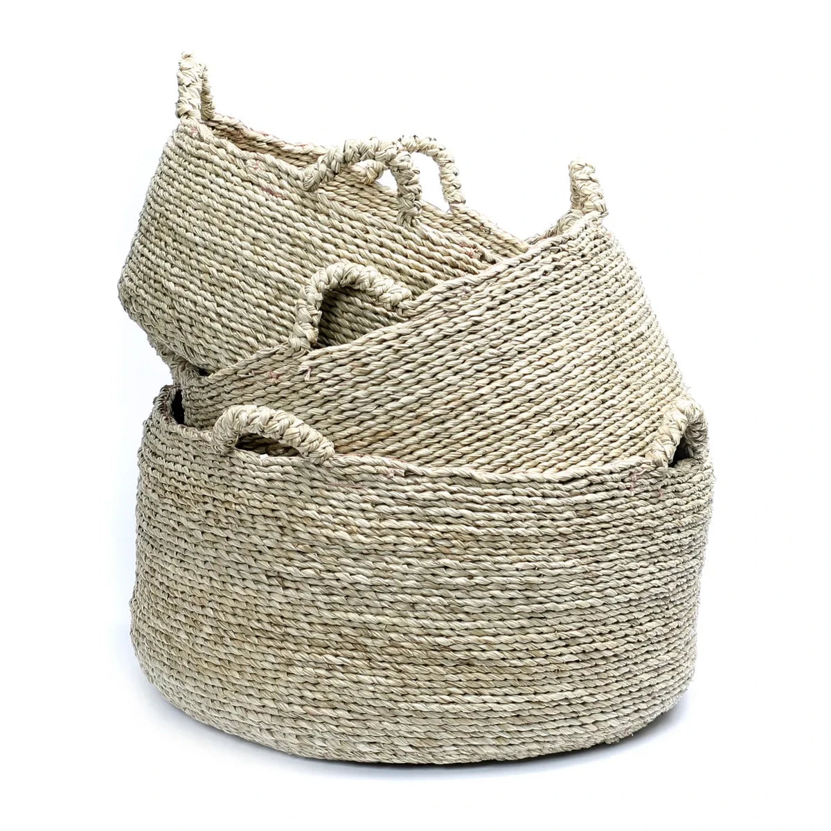 Panier de rangement en jonc de mer Quatre Mains – Naturel – L | Bazar Bizar