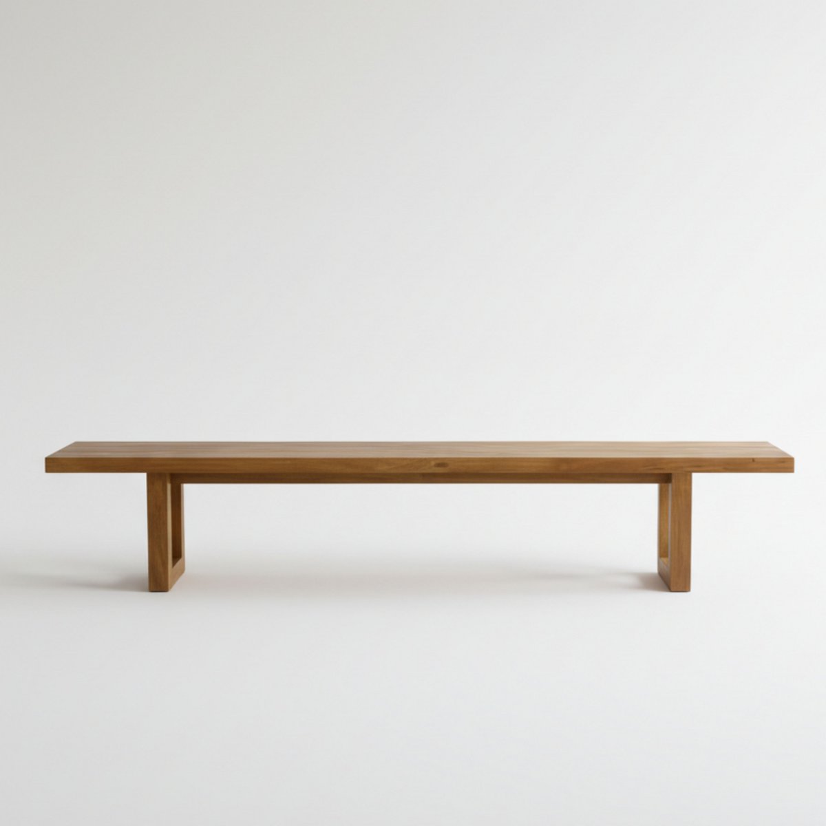 Grand banc en bois massif – Pieds carrés – Naturel – 220cm | Bazar Bizar