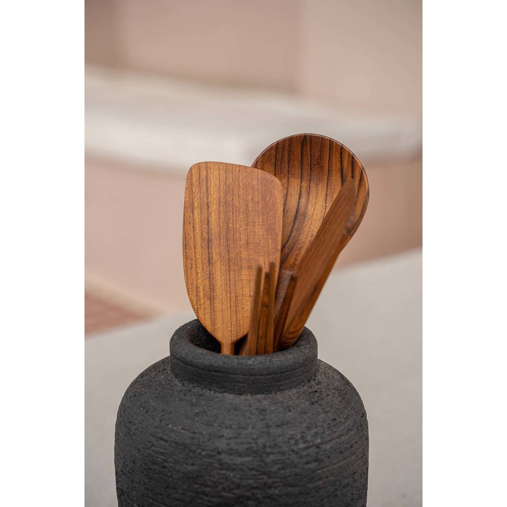 Vase en terre cuite Peaky – Noir – S | Bazar Bizar