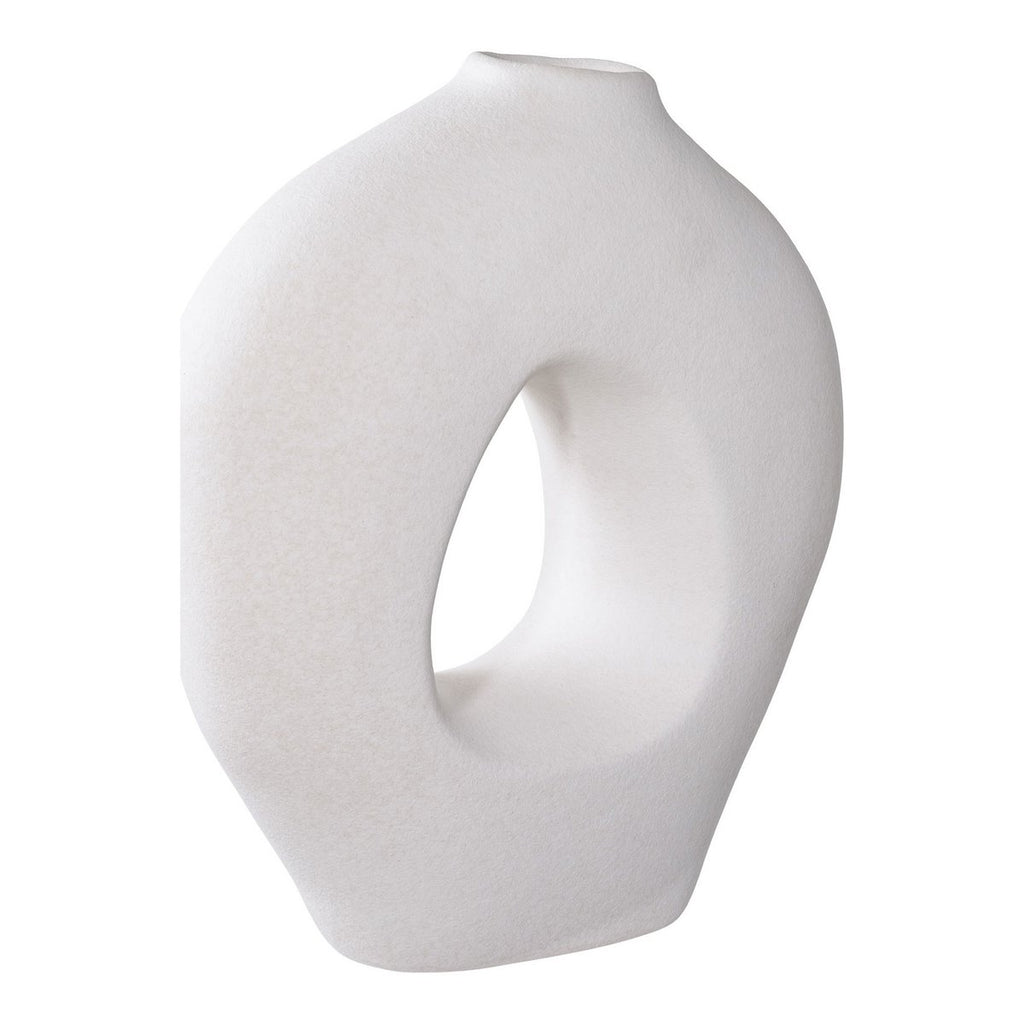 Vase - Céramique Blanc, 24x10,5x27,8 cm