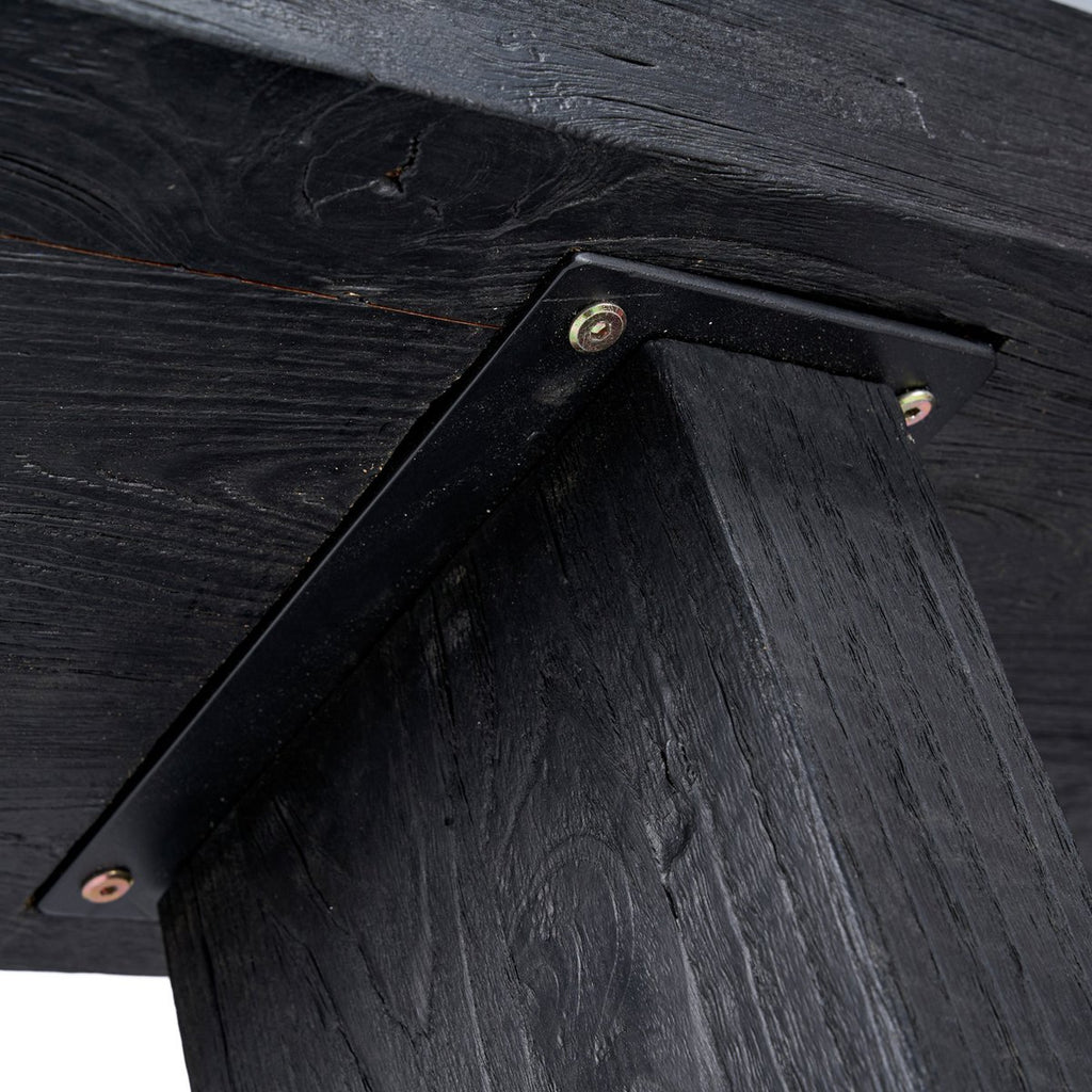 Console en teck massif Stance – Noir | Bazar Bizar