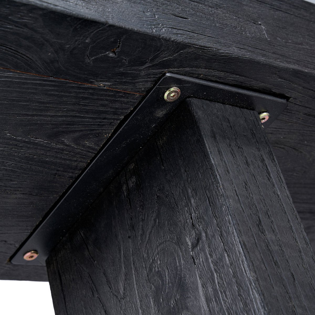 Console en teck massif Stance – Noir | Bazar Bizar