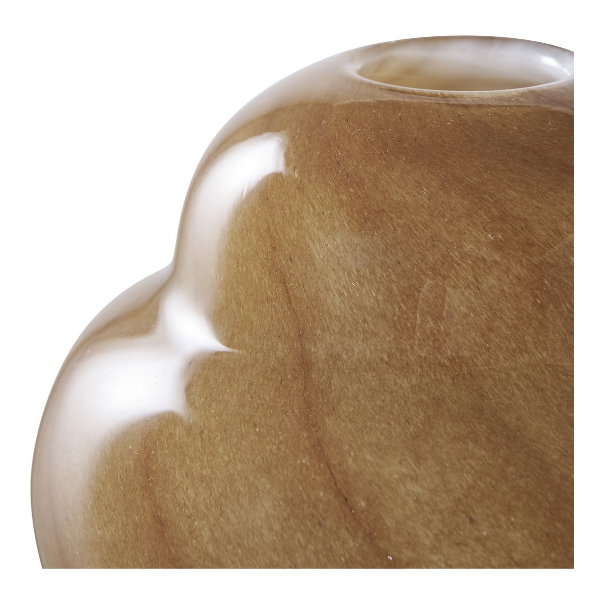 Vase en verre organique – Marron
