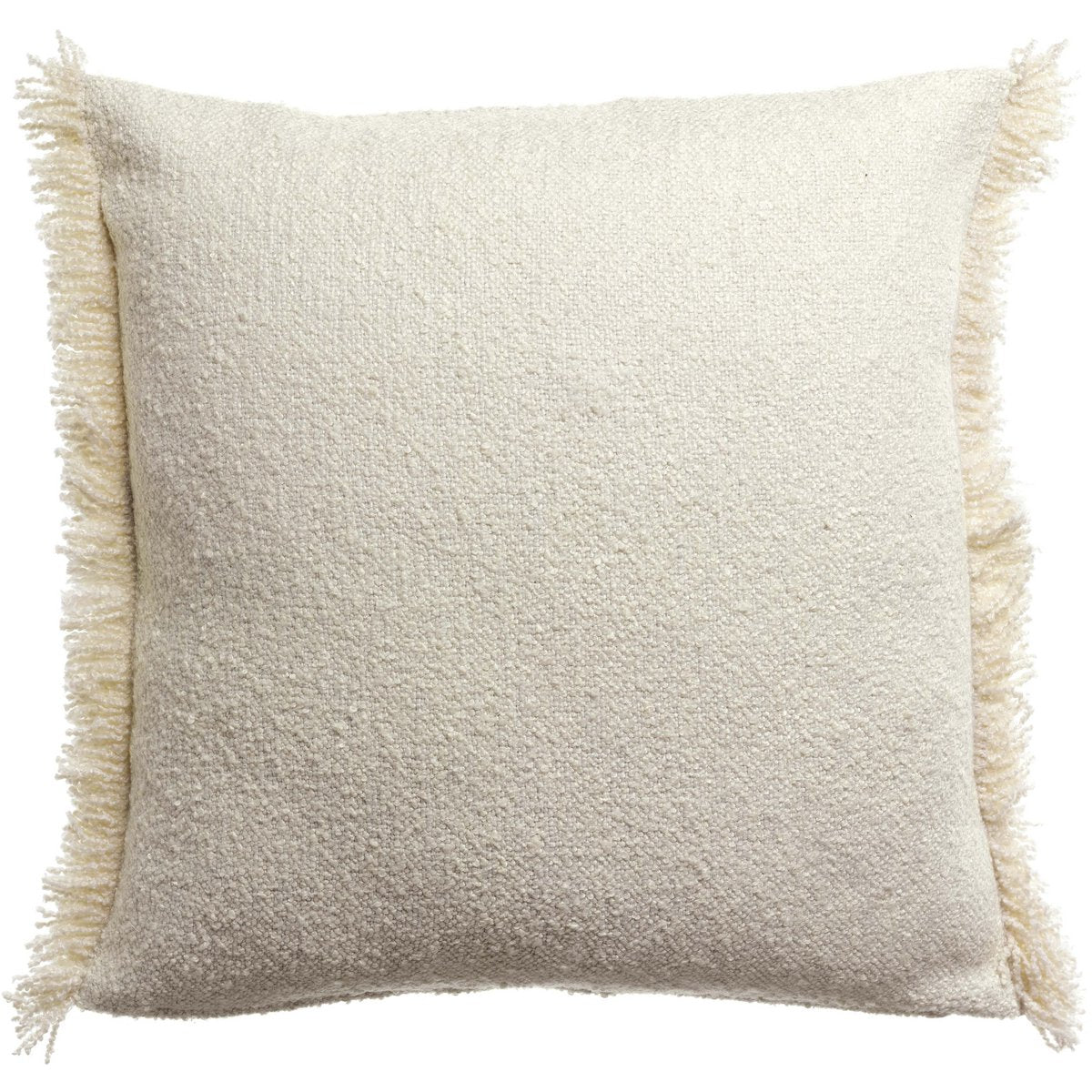 Coussin chiné Jane Perle bouclette à franges 45 × 45 cm
