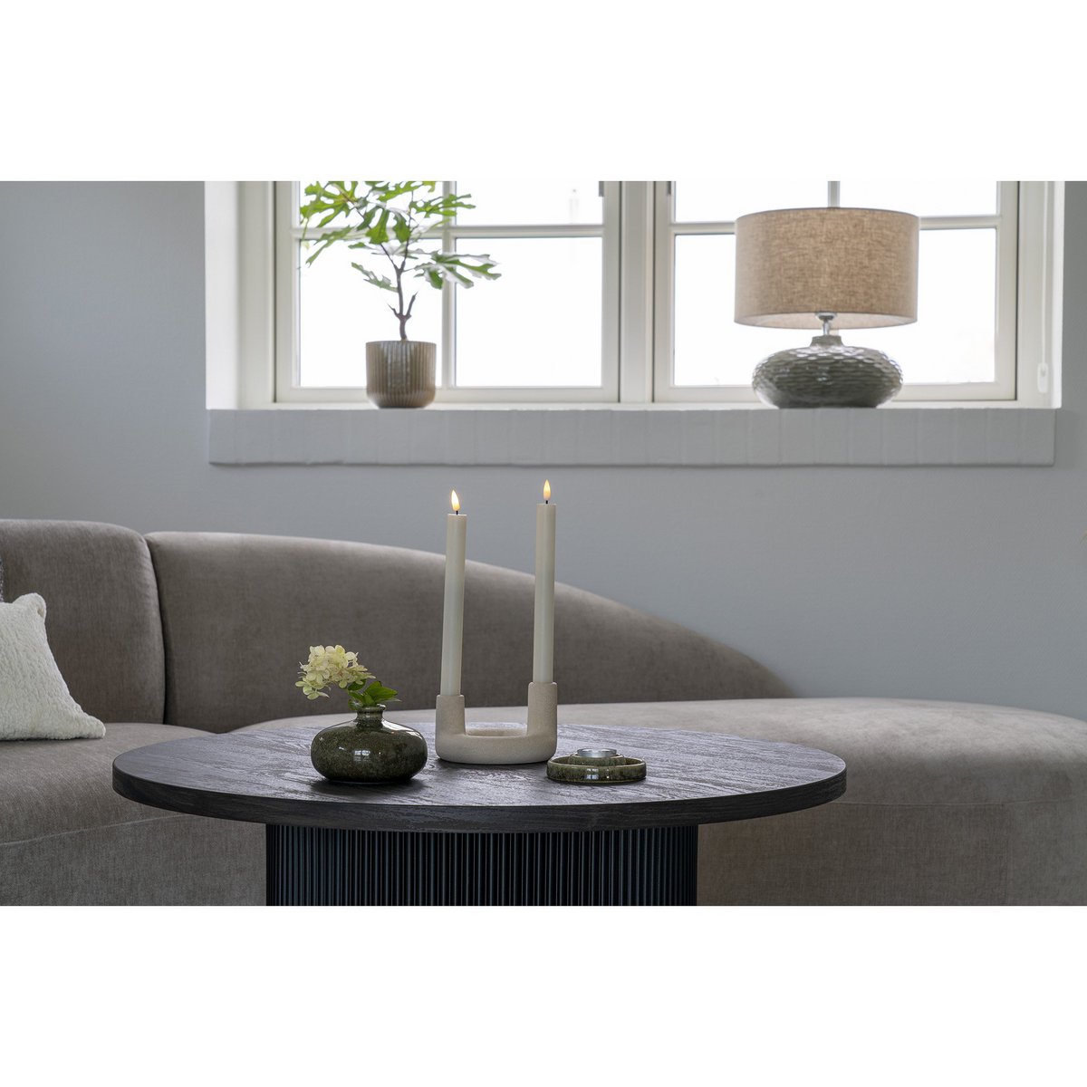Bougeoir en céramique – Beige