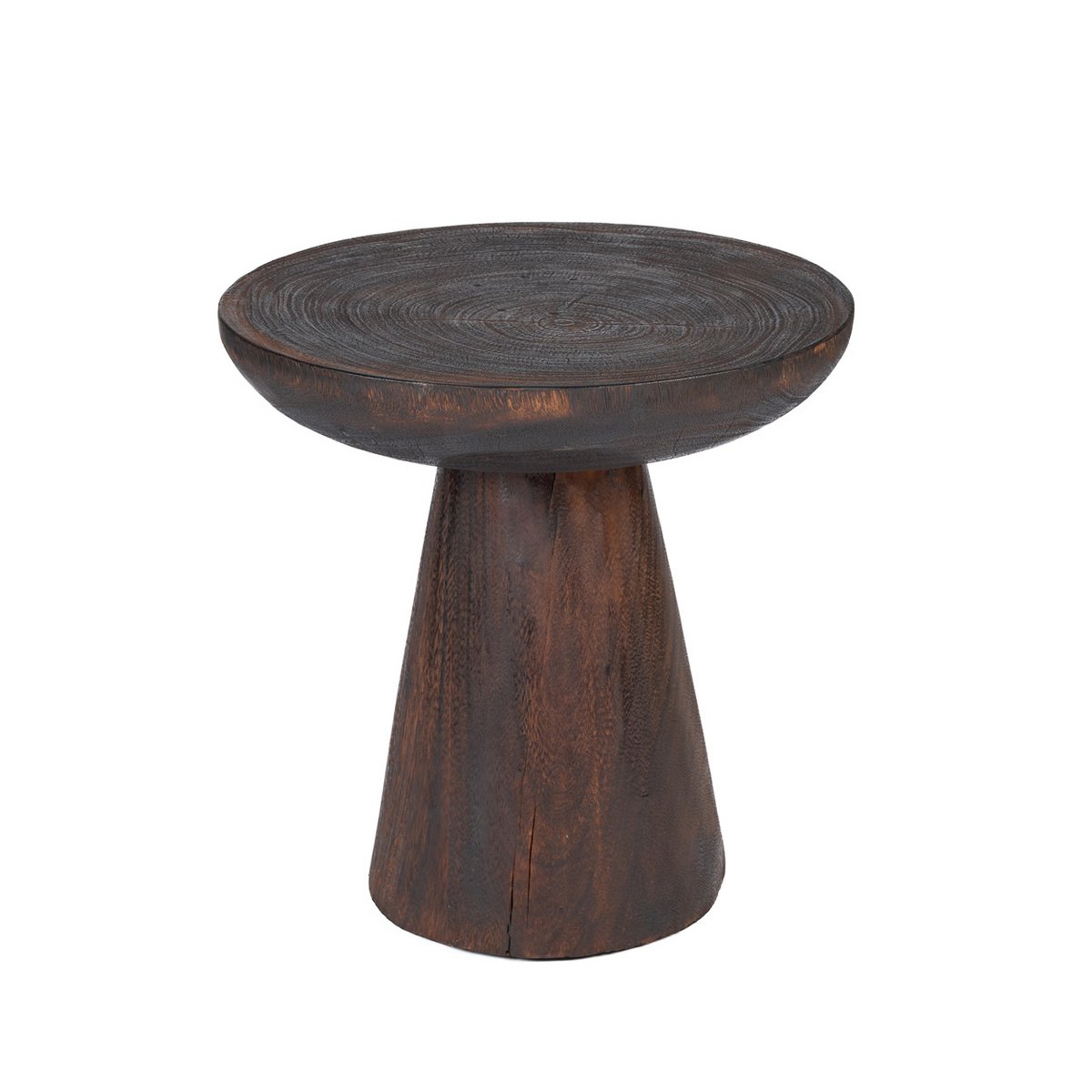 Table d’appoint cône Cone Alone – Noyer foncé | Bazar Bizar