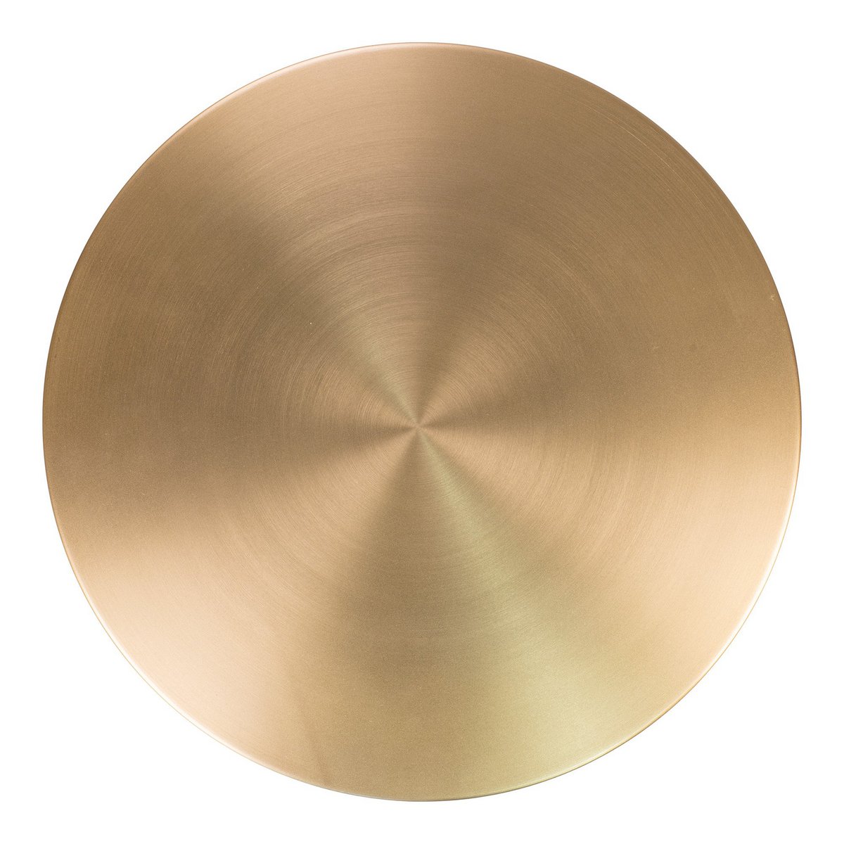 Table d'appoint Lecco - Laiton/Marbre, Marbre, Acier, 51x52cm
