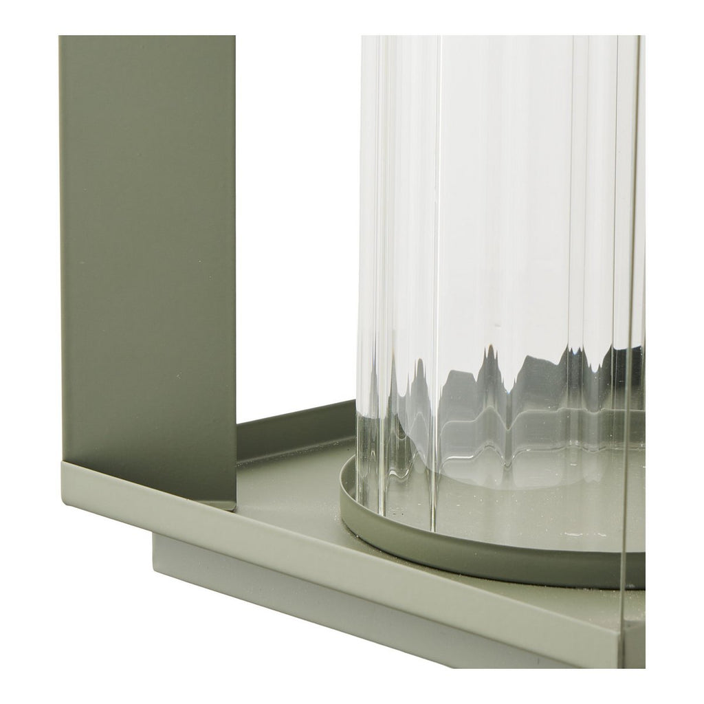Lanterne Lohals - Verre & Métal Vert, 18x18x20,5 cm
