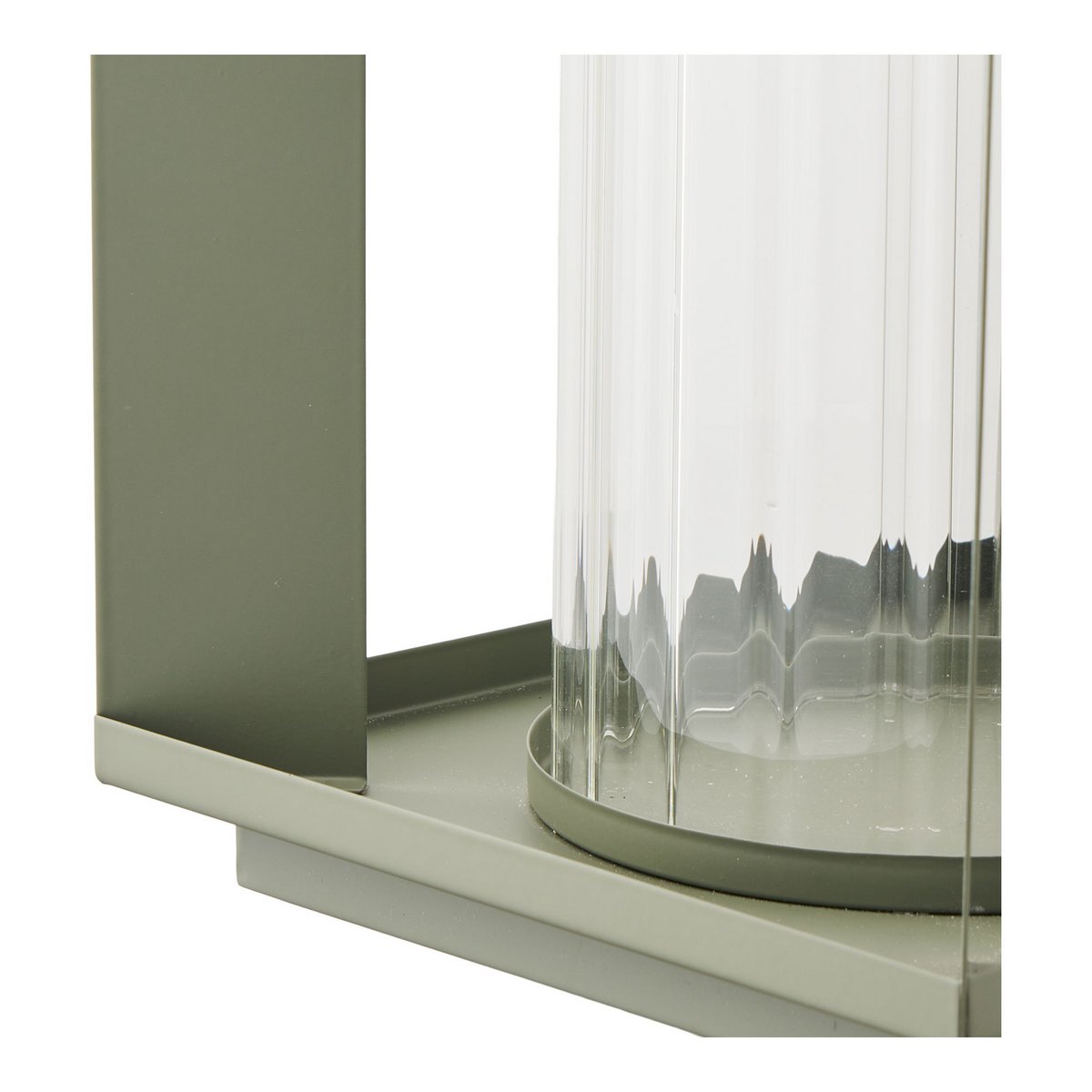 Lanterne Lohals - Verre & Métal Vert, 18x18x20,5 cm