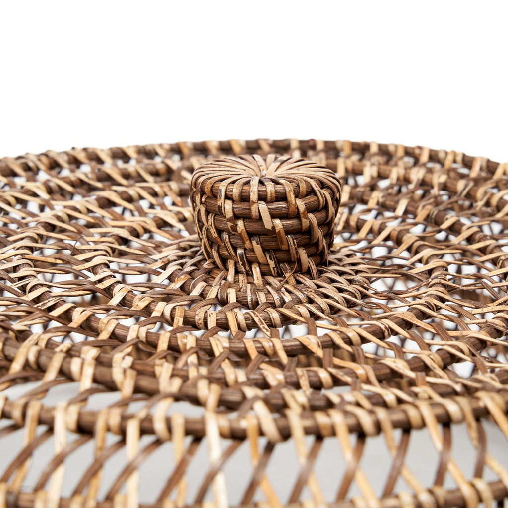 Cloche alimentaire en rotin tressé – Brun Naturel – M | Bazar Bizar