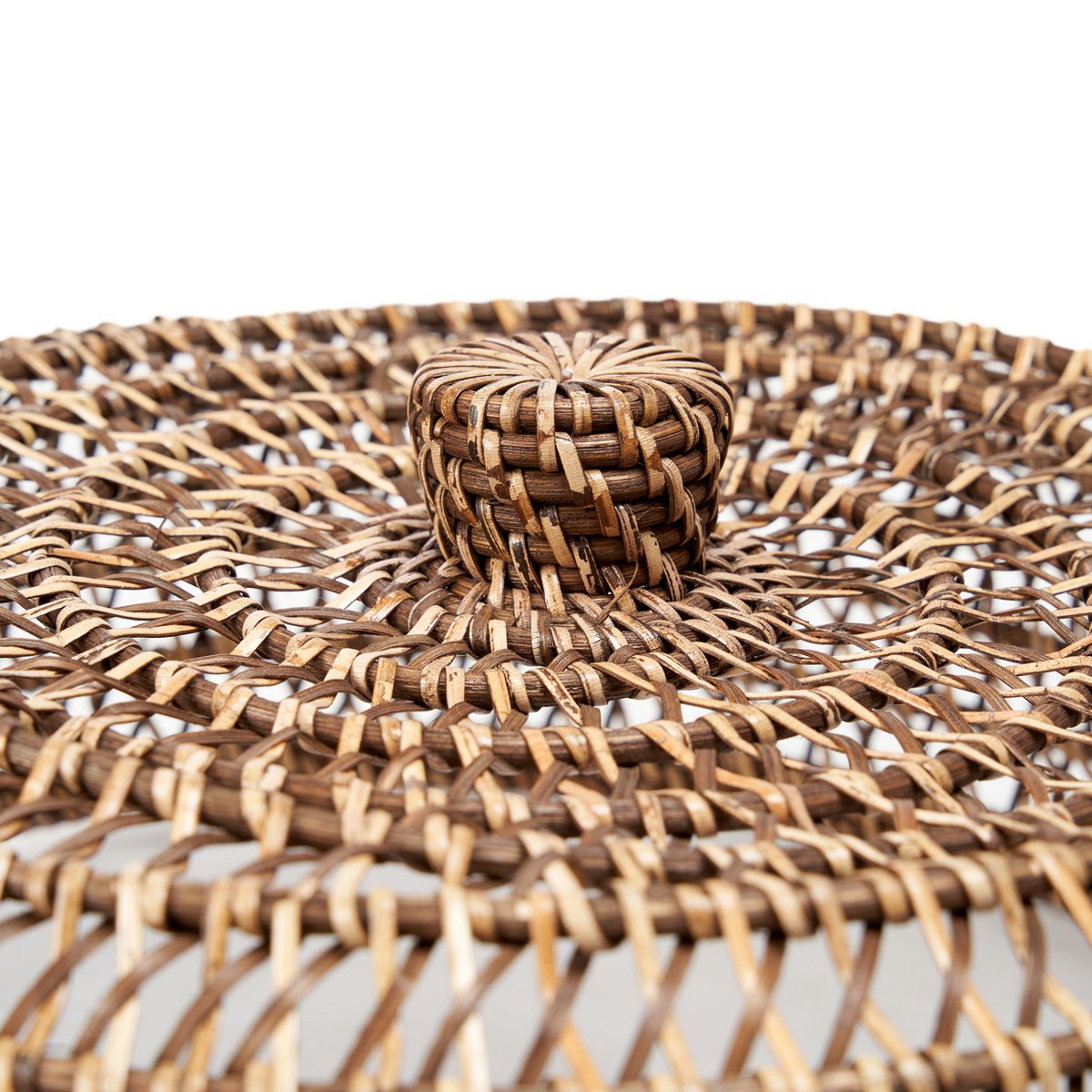 Cloche alimentaire en rotin tressé – Brun Naturel – M | Bazar Bizar