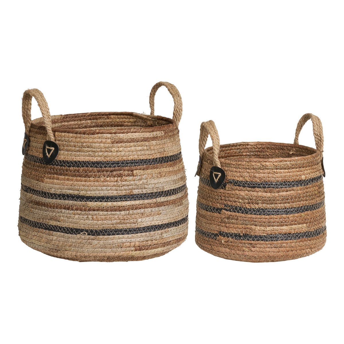 Paniers Erba en Feuille de Bananier Naturel - Lot de 2