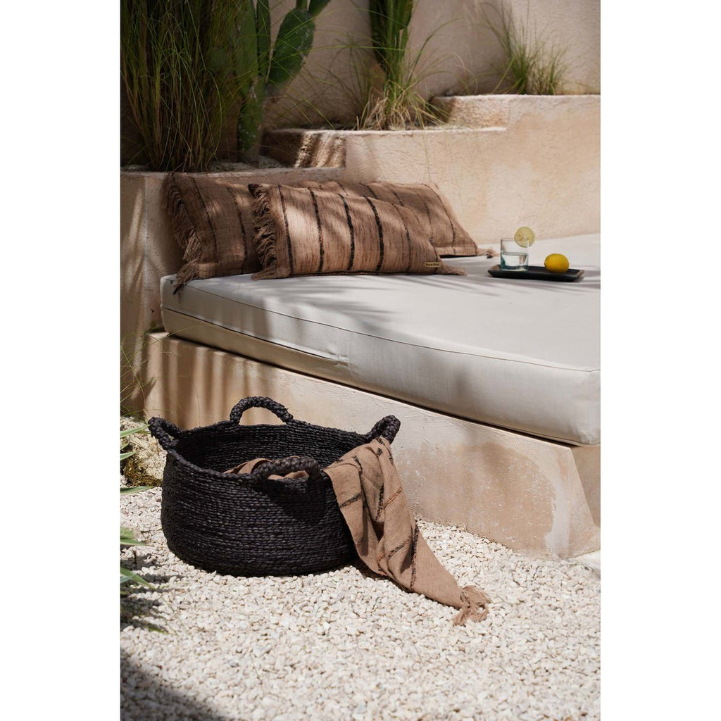 Panier de rangement en herbes marines Quatre Mains – Noir – M | Bazar Bizar