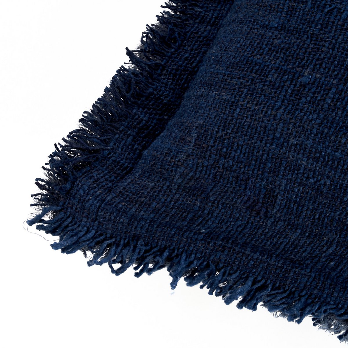 Housse de coussin Azure Fringe bleu 30 × 50 cm