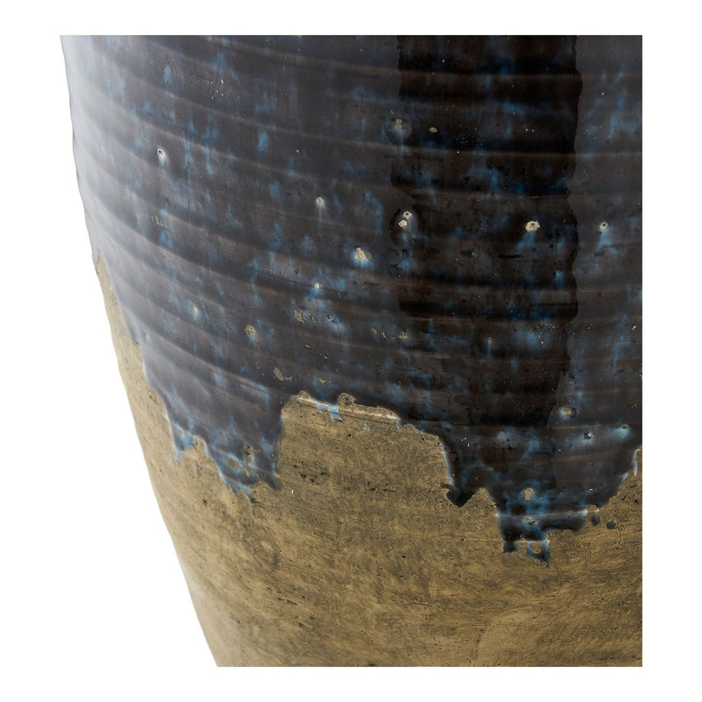 Vase en céramique bleu foncé – Ø27x44,5 cm
