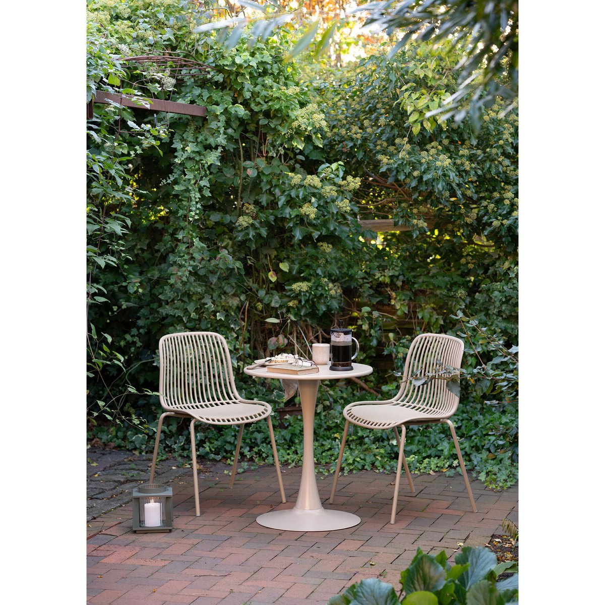 Table bistro Meira – Taupe