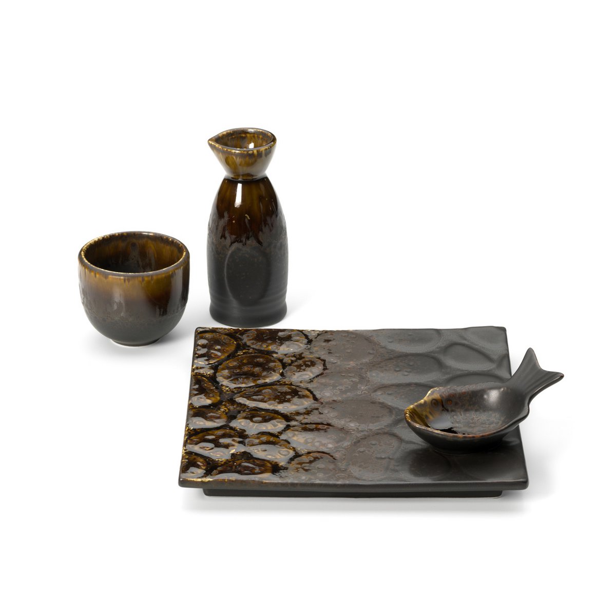Bol en forme de poisson en céramique Merapi – Marron – S | Bazar Bizar