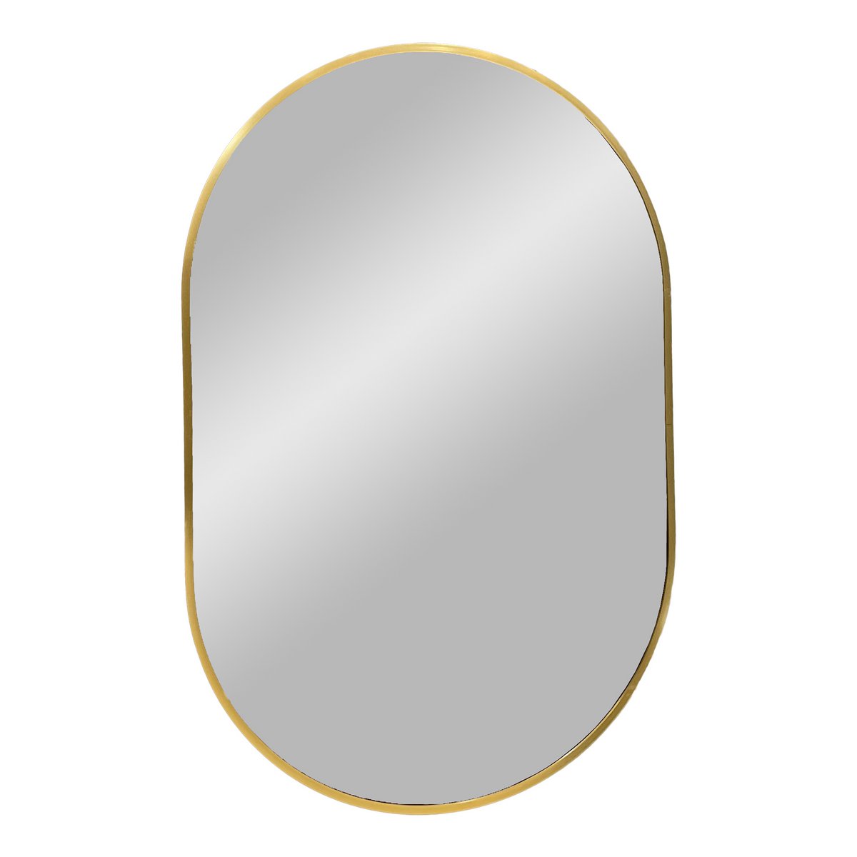 Miroir ovale Madrid – Cadre aluminium laiton