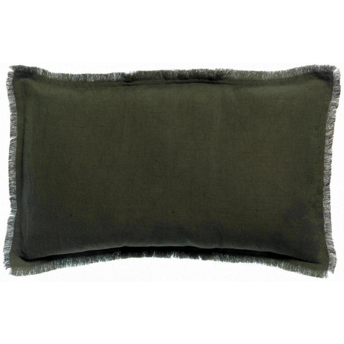 Coussin Uni Laly Olive – 30 x 50 cm