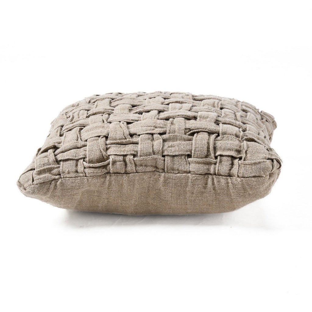 Housse de coussin en lin Crosier – Naturel – 50×50cm | Bazar Bizar