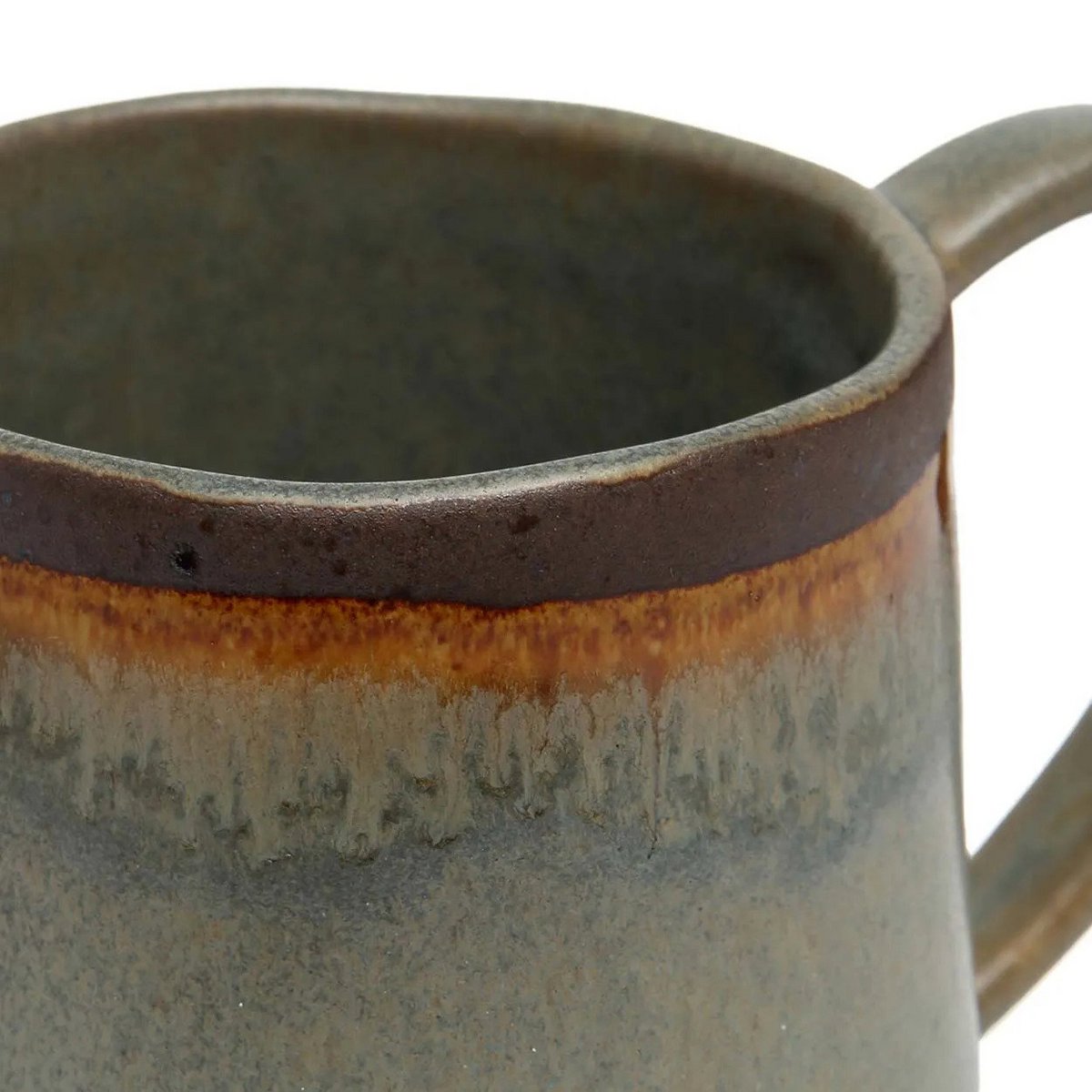 Tasse en grès Côa – Brun Vert Glaçage Vif – L | Bazar Bizar
