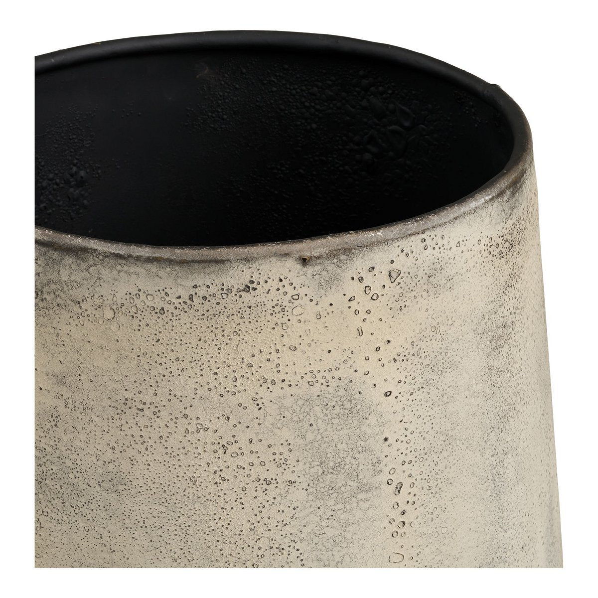 Pots Décoratifs Hou - Métal Beige Antique, Lot de 2