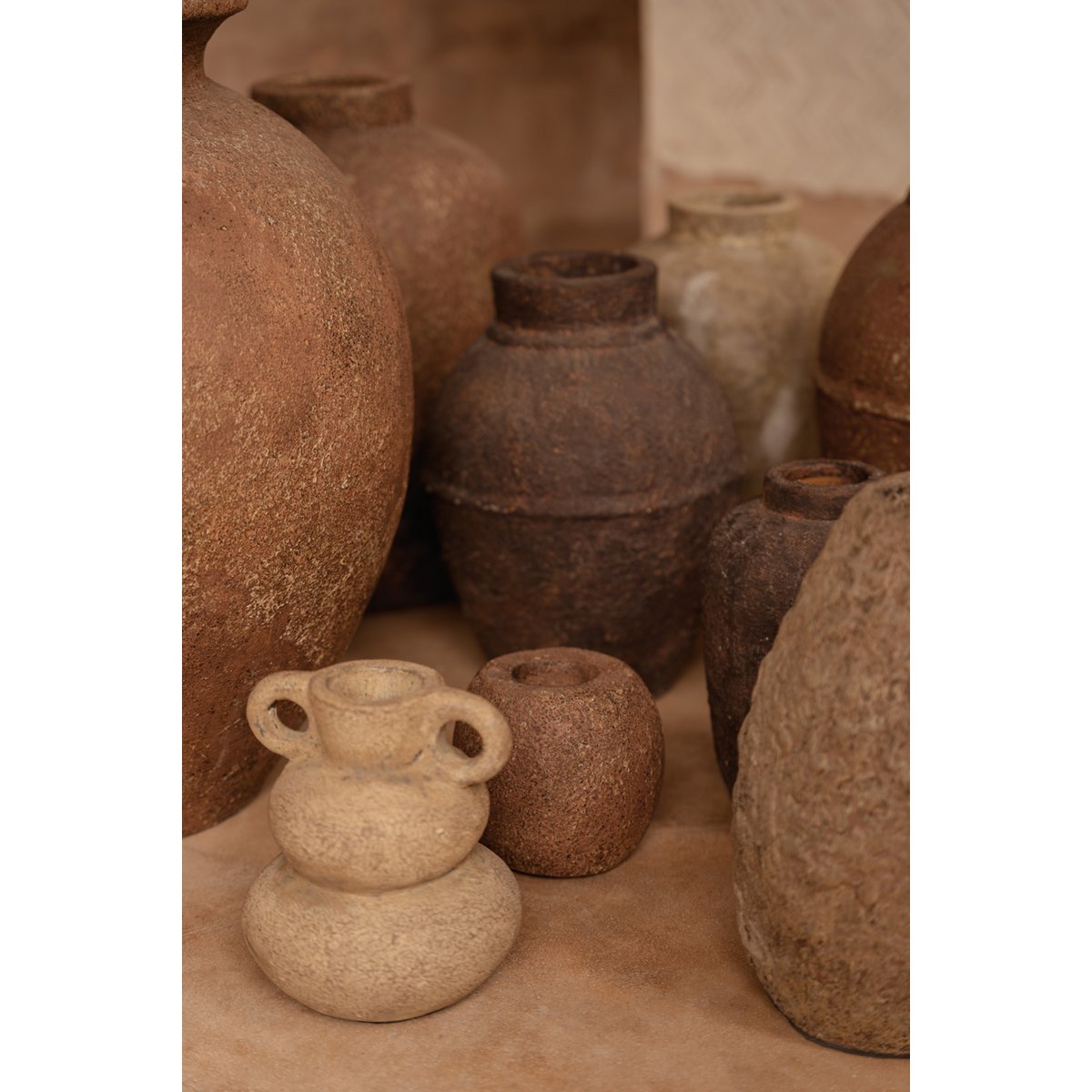 Vase Earthen Balance sable en terre cuite 18 cm