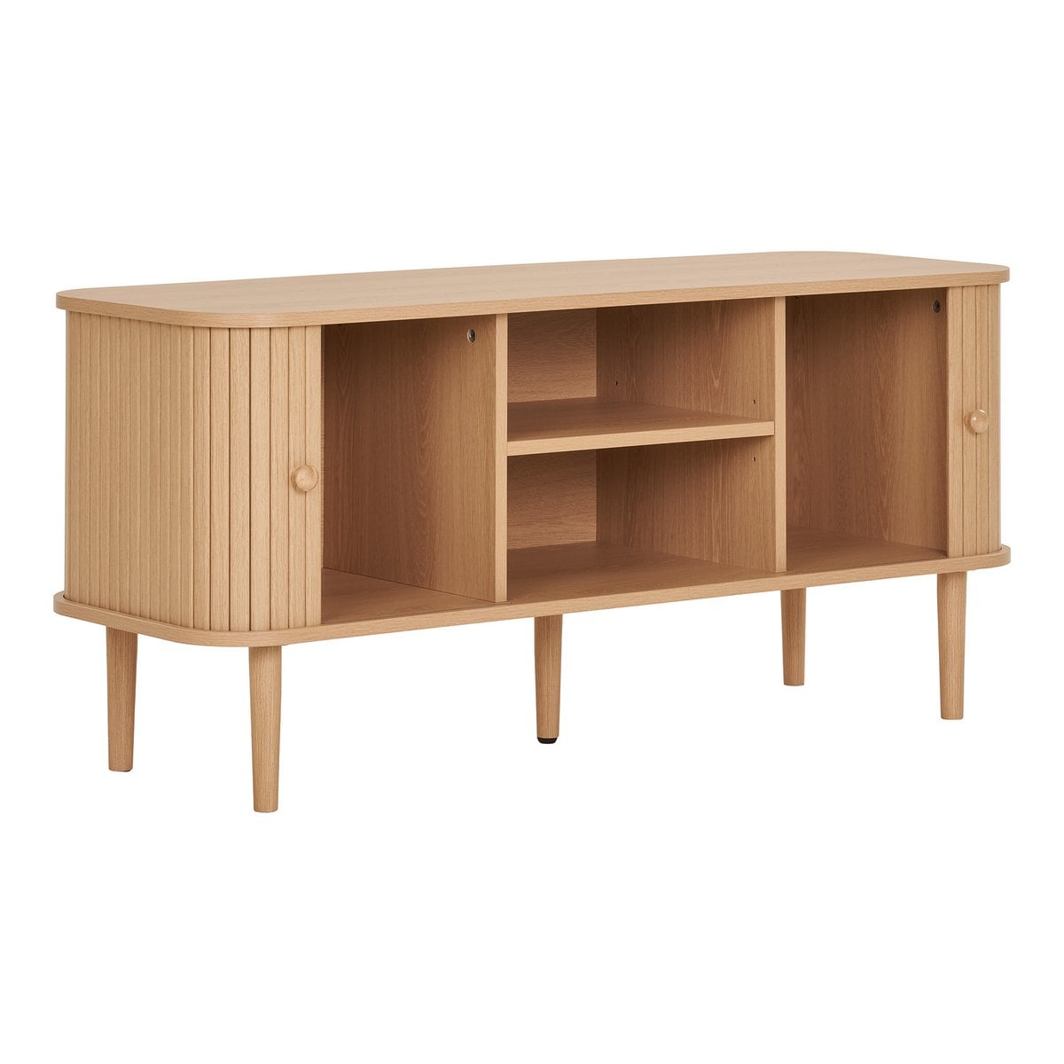 Banc TV Nikko - MDF & Pin Naturel, 113x40x51,5 cm