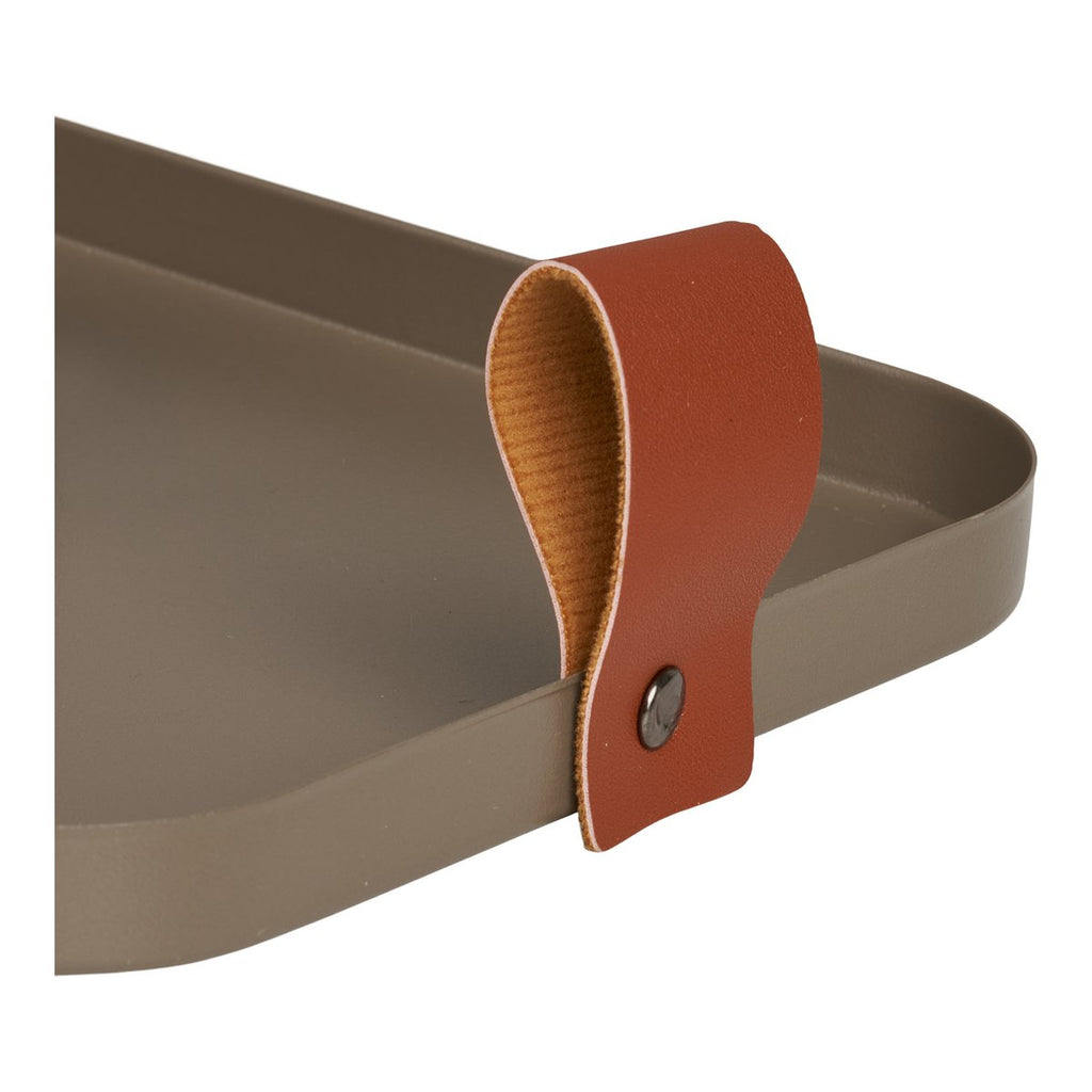 Plateaux en acier marron, lot de 2