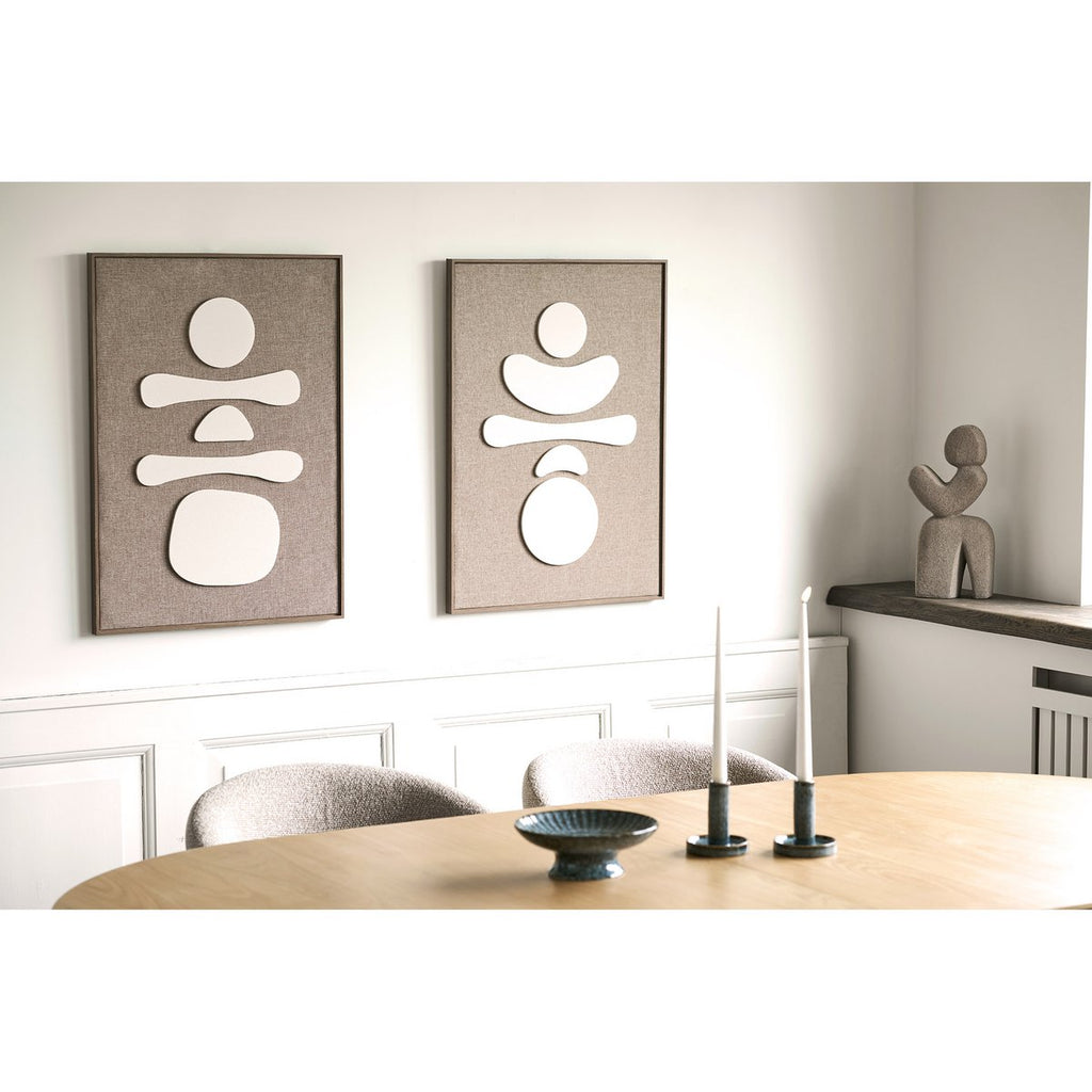 Objet décoratif en céramique marron 16 × 8 × 36 cm