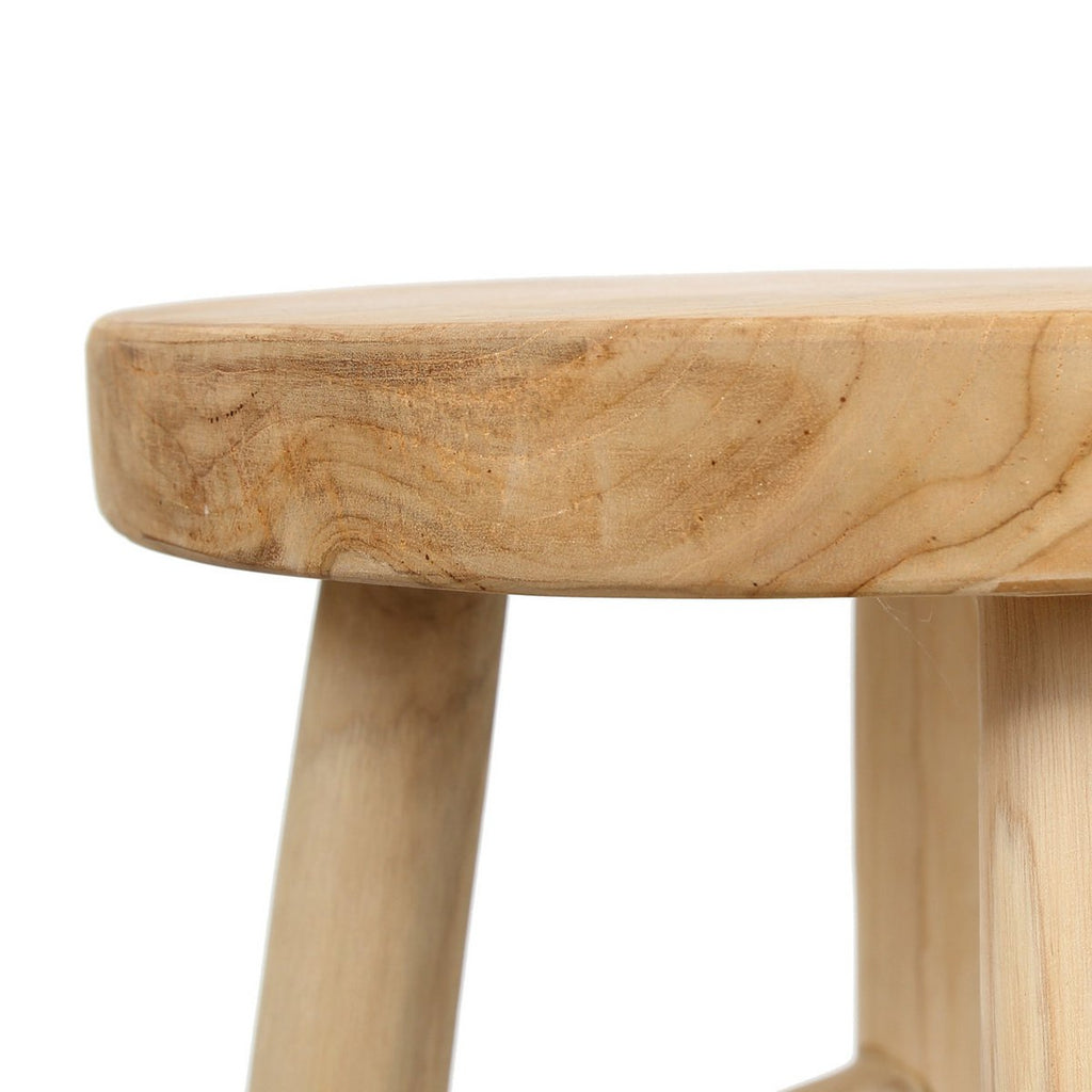 Tabouret de bar en bois de teck Kedut – Naturel – 75cm | Bazar Bizar