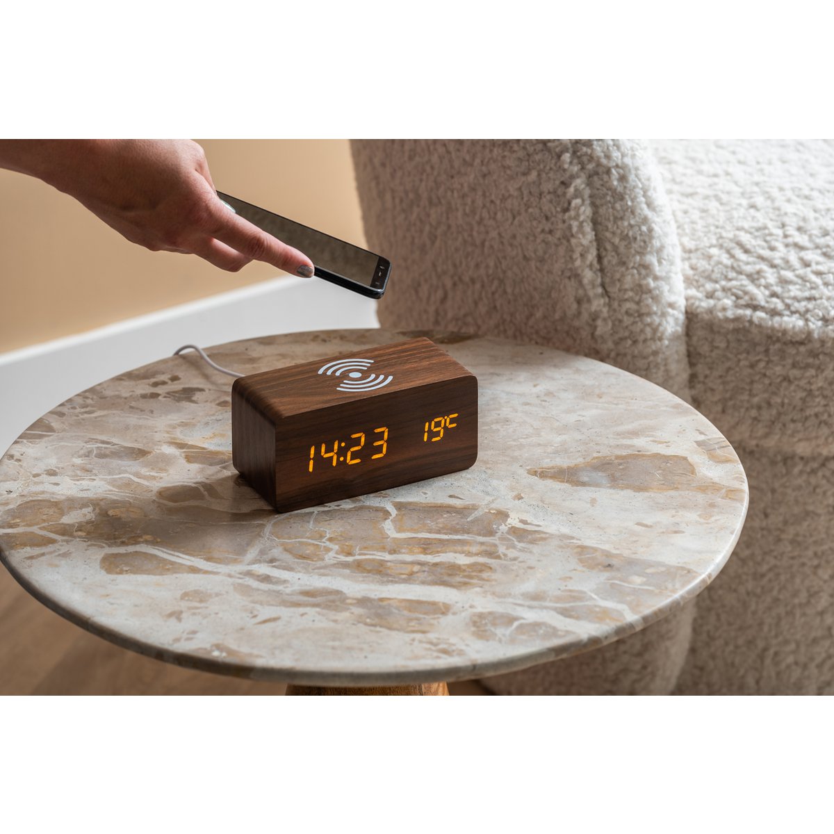 Table d'Appoint Force Marbre et Manguier