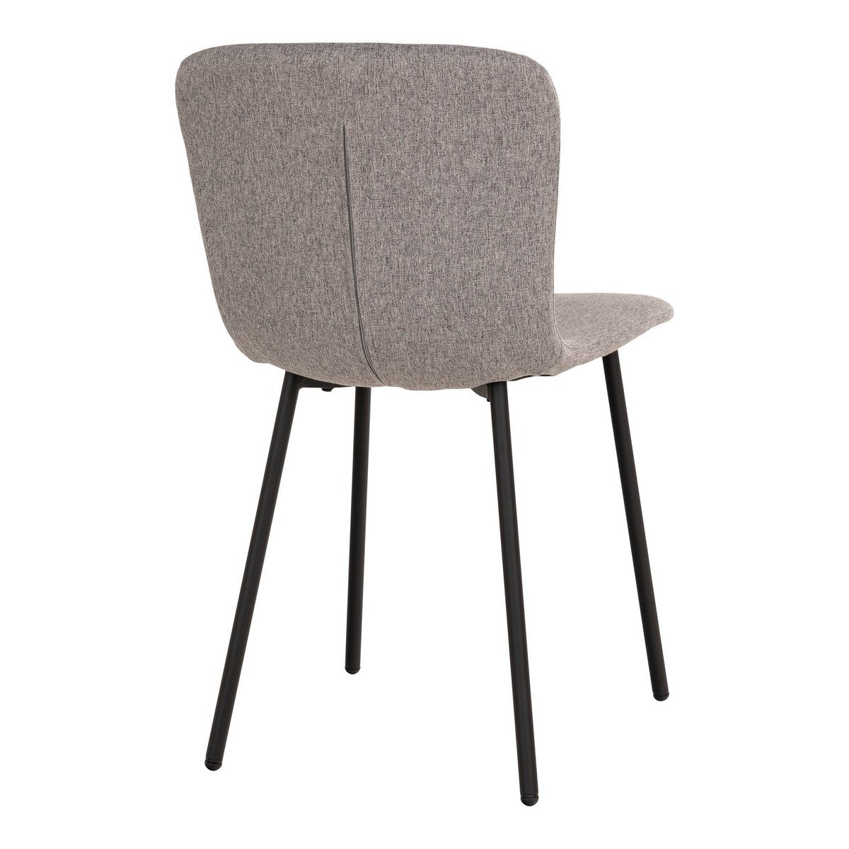 Chaise de salle à manger Halden – Gris clair & pieds noirs (lot de 2)